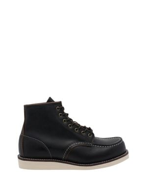Red Wing Moc Toe Lace-Up Work Boot - Black