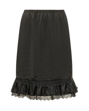 Ganni Fluid Frill Skirt - Black