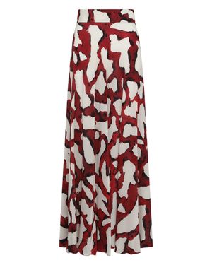 MARINELLA PICCINNO Printed Silk Skirt - Red