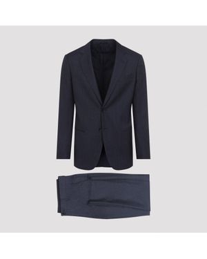 Giorgio Armani Virgin Wool Suit - Blue
