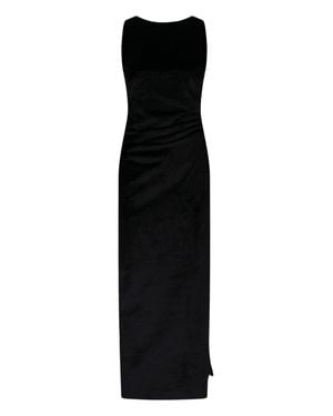 Dondup Draped Knit Dress With Stretch Blend - Black