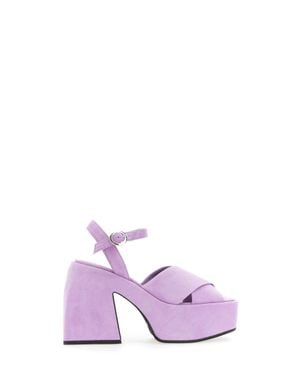 NODALETO Bulla Joni Pumps With Maxi Platform - Purple