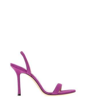 Jimmy Choo Suede Jenn Sandals With 10 Cm Heel - Pink