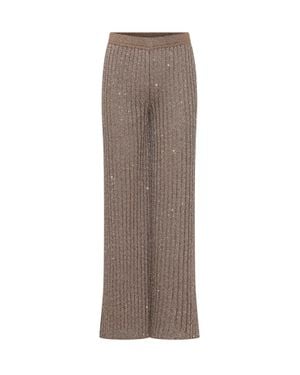 Missoni Style Tapered Pants - Brown