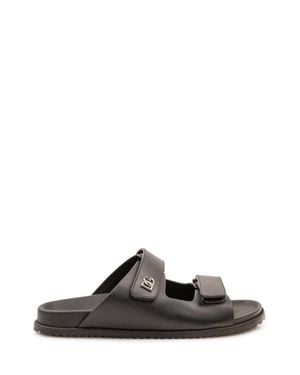 Dolce & Gabbana Calf Leather Sandals - Black