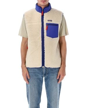 Patagonia Classic Retro-X Full-Zip Fleece Vest With Windproof Lining - Blue