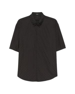 Gucci Zip-Front Short-Sleeve Shirt - Black