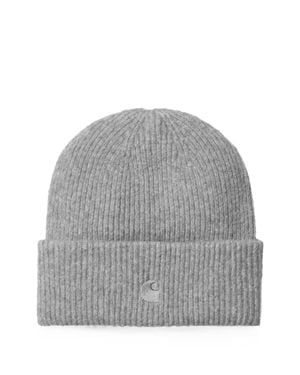Carhartt Curtis Embroidered-Logo Beanie Hat - Gray