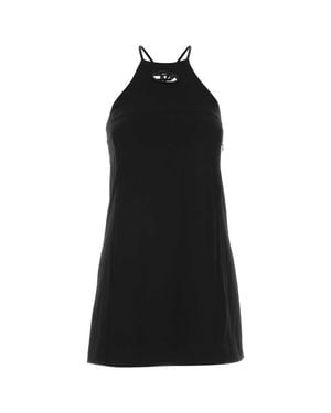 DIESEL Black Stretch Twill Mini Dress