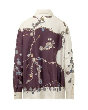 Versace Silk Dress Shirt - Purple