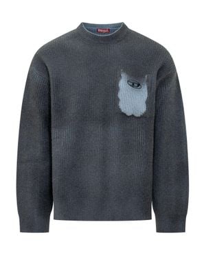 DIESEL K-Pickler Knit Sweater - Gray