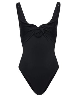Magda Butrym Asymmetrical Draped Swim Skirt - Black