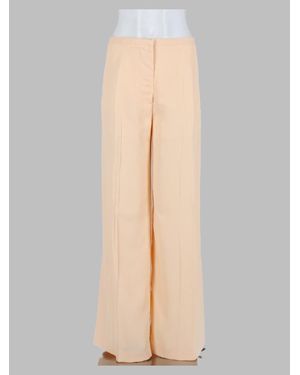 Alberta Ferretti High-Rise Viscose Pants - White