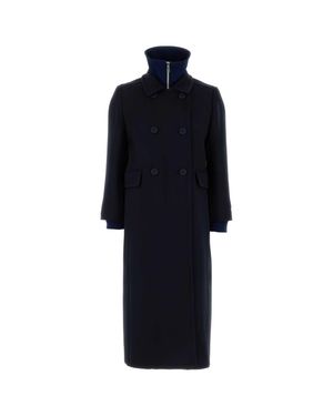 Prada Turtle Neck Trench Coat - Black