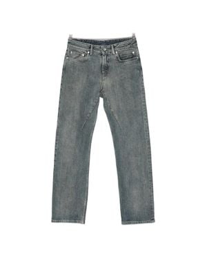 Rick Owens Six-Pocket Cotton Jeans With Button And Zip Closure - Gray