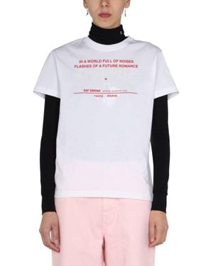 Raf Simons Graphic Logo Print T-Shirt - White