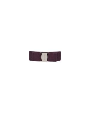 Ferragamo Mixed-Material Wrap Bracelet With Brass Accents - White
