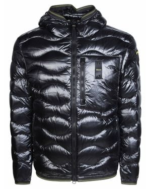 Blauer Wave Quilted Puffer Jacket For - Black