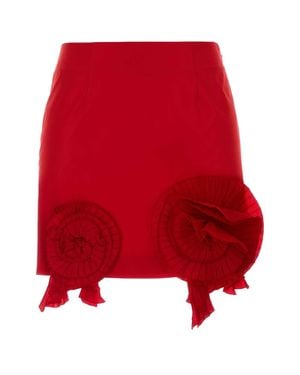 Blumarine Sculpted Statement Skirt - Red