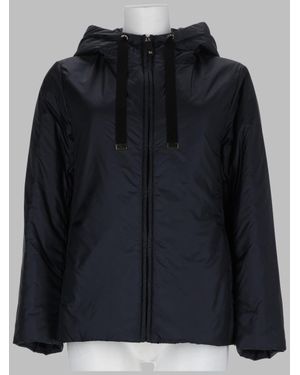 Max Mara S Max Mara Quilted Puffer Jacket With Hooded Toggle Design - Black