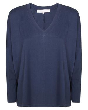 ABSOLUT CASHMERE Mini Scollo V T-Shirt - Blue