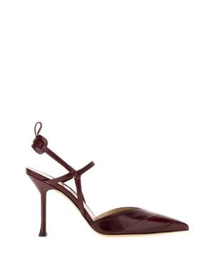 Fendi Burgundy Leather Very Colibr㬠Pumps - Brown