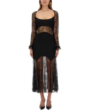 Nina Ricci Long Lace Dress - Black
