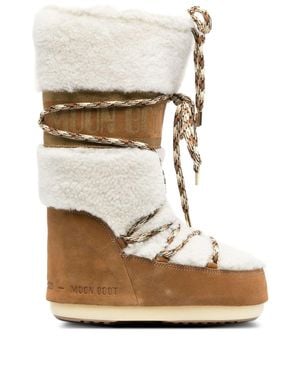 Moon Boot Versatile Water-Resistant Boots With Adjustable Drawstring (Sizes/38, 39/41) - Natural