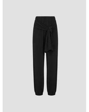 FIDAN NOVRUZOVA Elegant Wrap Pants - Black