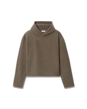 Rier Fleece Hoodie Crop - Green