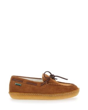 Sebago Loafers With Rubber Sole And Leather Details - Brown