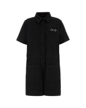 Gucci Black Denim Jumpsuit