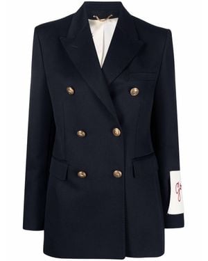 Golden Goose Double-Breasted Blazer With Buttons - Blue