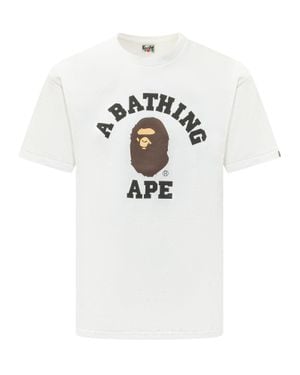 A Bathing Ape Graphic Front T-Shirt - White