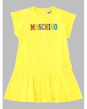 Moschino Kids Cotton Stretch Dress - Yellow