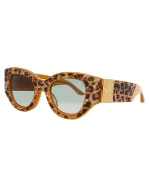 Anna Karin Karlsson Lucky Goes To Vegas Sunglasses 49-25-145 With Acetate Frames & Case - Black