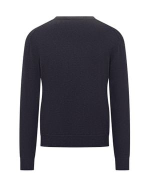 Malo Cashmere V-Neck Pullover Sweater - Blue