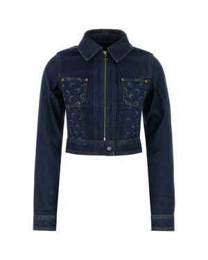 Marine Serre Dark Blue Denim Jacket