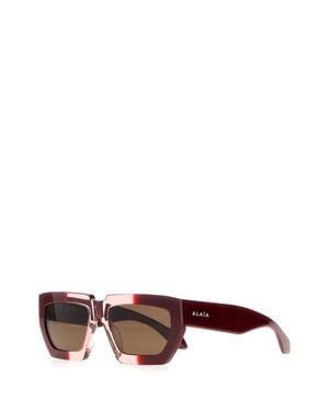 Alaïa Mini Acetate Sunglasses - Brown