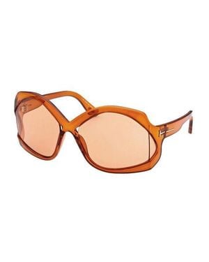 Tom Ford Ft0903 Sunglasses Shiny Dark (S) - Pink