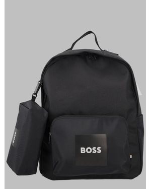 BOSS Kids Backpack Set With Pencil Case - Black