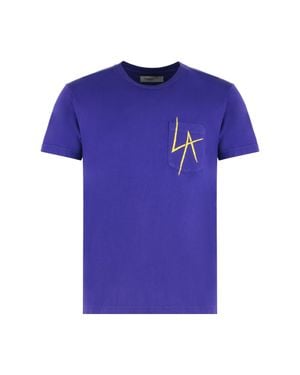Local Authority Cotton Crew-Neck T-Shirt - Blue