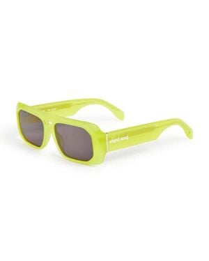 Palm Angels Sunglasses Rectangle Full Rim, Frame And Dark Lens Peri102Willow1007 - Yellow