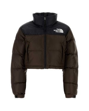 The North Face Two-Tone Nylon Nuptse-Style Down Jacket - Black