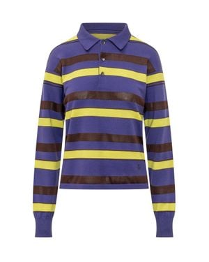 JW Anderson J. W. Anderson Rugbology Knit Polo - Blue