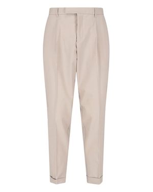 Cruna Tailored Straight-Leg Virgin Wool Pants - Natural