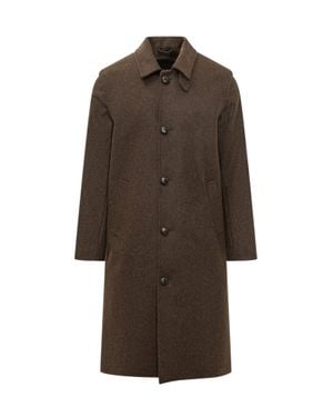 Schneiders Alexander Long Overcoat With Button-Front Closure - Brown