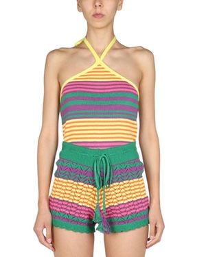 Gallo Striped Pattern Top - Multicolor
