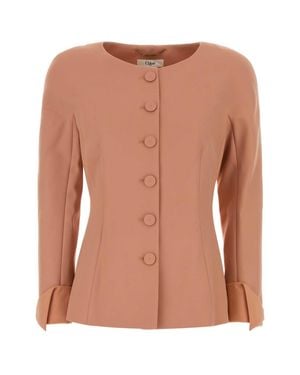 Chloé Antiqued Wool Blazer - Brown