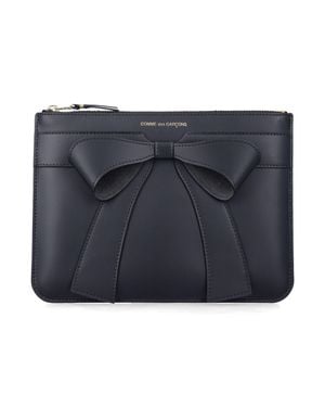 Comme des Garçons The Big Bow Pouch Handbag - Blue